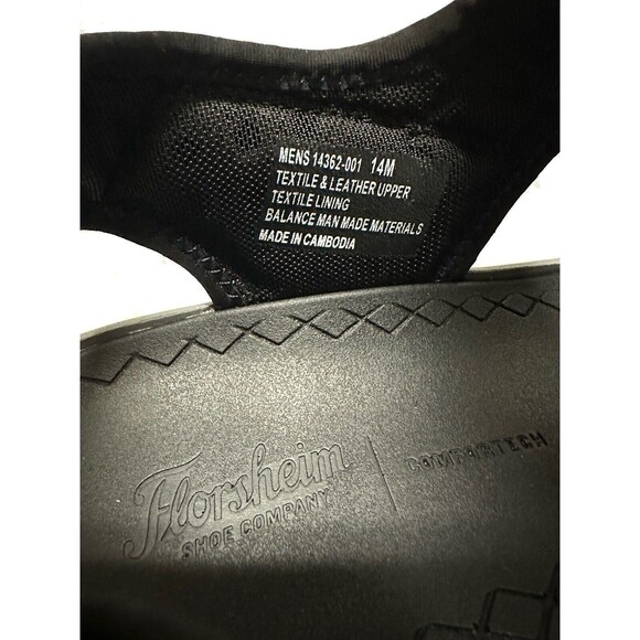 NEW Florsheim Mens Size 14 Tread Lite Black Leather Cushioned River Sport Sandal main image 9